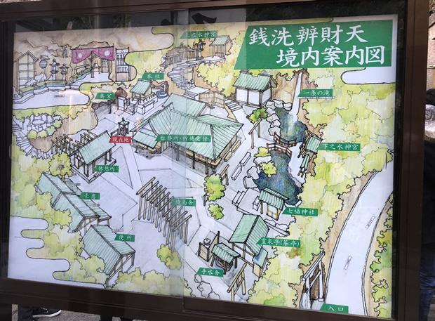 銭新井弁天宇賀福神社境内マップ
