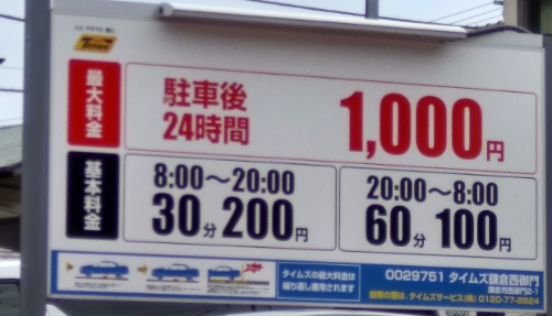 来迎寺付近のパーキング